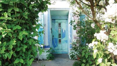 Boog deur 130x70cm Tuinschilderij Customize-it - Customize it