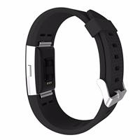 Fitbit Charge 2 siliconen bandje - Maat: Small - Zwart - thumbnail