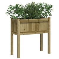 VidaXL Plantenbakken met poten 2 st cm geïmpregneerd hout - thumbnail