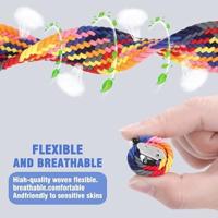 Braided nylon bandje - Blauw / groen gemêleerd - Garmin Vivoactive 6 / Vivoactive 5 / Vivoactive 3 - thumbnail