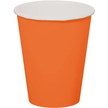Oranje bekers 350 ml - 8 stuks
