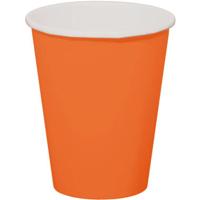 Oranje bekers 350 ml - 8 stuks - thumbnail