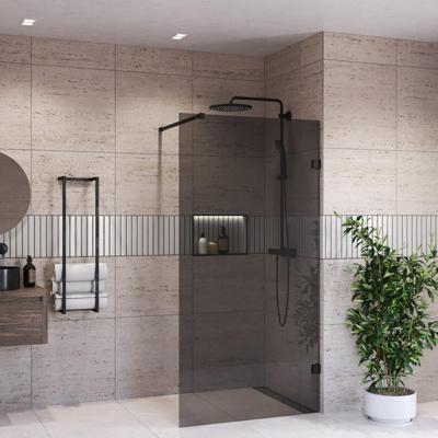 Inloopdouche BWS Portos Mat Zwart 120x200 cm Rookglas 8 mm Nano Coating Inloopdouche BWS Portos Mat Zwart 120x200 cm Rookglas 8 mm Nano Coating