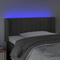 Hoofdbord LED 83x16x78/88 cm fluweel donkergrijs - thumbnail