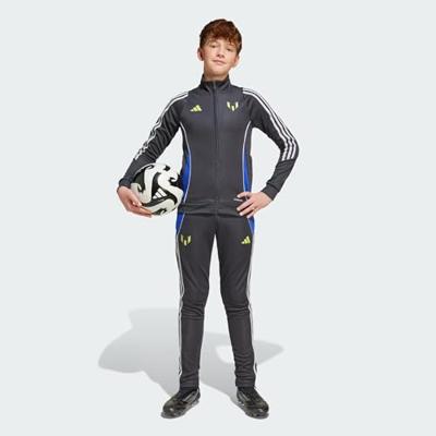 adidas Messi Trainingsjack Kids Donkergrijs Neongeel Blauw