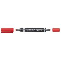 Staedtler Lumocolor Duo 348, permanent marker, rood - thumbnail