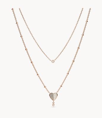 Fossil collier JF03648791 Vintage Glitz rosé