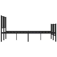 Bedframe met hoofd- en voeteneinde metaal zwart 160x200 cm - thumbnail