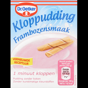 Dr. Oetker Kloppudding Frambozen 74 g bij Jumbo Dr. Oetker Kloppudding Frambozen 74 g bij Jumbo
