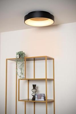 Lucide MIRAGE - Plafonnière - Ø 45 cm - LED Dimb. - 1x33W 2700K - Zwart - thumbnail