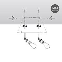 Light depot - opbouwspot Spy 2 lichts - vintage - Outlet - thumbnail