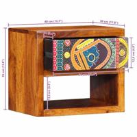 Nachtkastje 2 pcs Bruin 40 x 35 x 35 cm Massief acaciahout - thumbnail