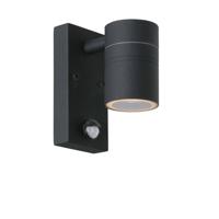 Lucide ARNE-LED IR - Wandspot / Wandlamp Binnen/Buiten - Ø 6,3 cm - LED - GU10 - 1x5W 2700K - IP44 - Beweging & dag/nacht sensor - Zwart - thumbnail