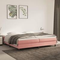 Boxspring bed fluweel roze 200x200 cm - thumbnail