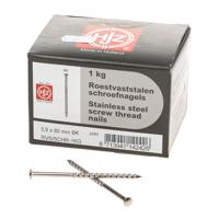 1kg schroefnagel rvs bk 3.9x80mm - thumbnail