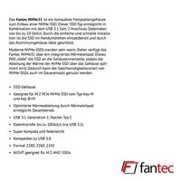 Fantec NVMe31 zwart SSD-behuizing USB 3.1 - thumbnail