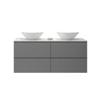 Badkamermeubelset Gliss Hermes 120 cm Beton Grijs Met Waskom - thumbnail