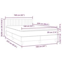 Boxspring met matras fluweel donkergroen 160x220 cm - thumbnail
