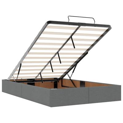 Bedframe zonder matras 120x190 cm stof donkergrijs Bedframe zonder matras 120x190 cm stof donkergrijs