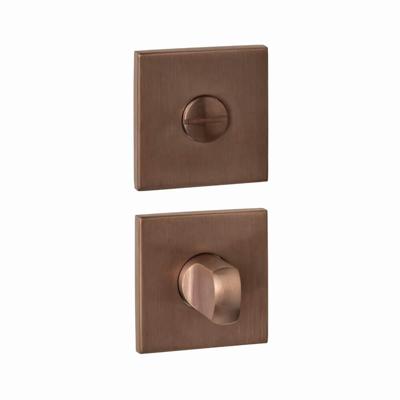 Intersteel WC-sluiting vierkant verdekt 53x53x6mm - met stift 6-8mm - PVD brons