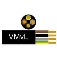 Enzo kabel vmvl rond 4x0,75 qmm zwart - 1227522 - thumbnail