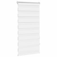 VidaXL Zebra rolgordijn 80,9 x 150 cm stofbreedte 76,7 cm wit - thumbnail
