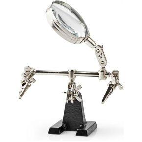 Nedis Helpende derde hand met vergrootglas | Krokodillenklemmen | 1 stuks - HETH110BK HETH110BK