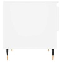 Salontafel 50x46x50 cm bewerkt hout wit - thumbnail