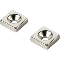 TRU COMPONENTS W10L10T3-M3 Permanente magneet Rechthoekig (l x b x h) 10 x 10 x 3 mm N35 Grenstemperatuur (max.): 80 °C - thumbnail