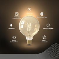 Lichtbron Globelamp Smart 12,5cm Goud E27 - thumbnail