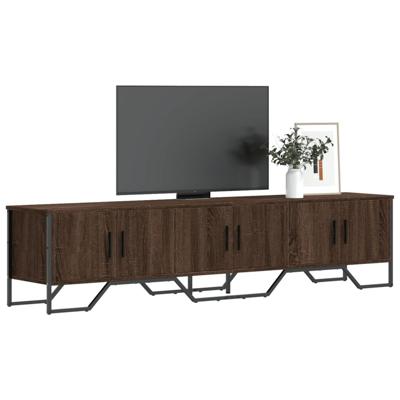 Tv-meubel 180x34x41 cm bewerkt hout bruin eikenkleurig