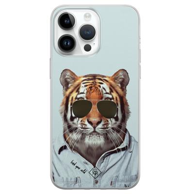 iPhone 14 Pro Max siliconen hoesje - Tijger wild iPhone 14 Pro Max siliconen hoesje - Tijger wild