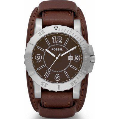 Horlogeband Fossil BQ1017 / Bryson Onderliggend Leder Bruin 22mm