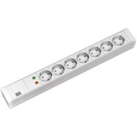 Bachmann 333.004 19 inch Stekkerdoos voor patchkast 1 HE Geaarde contactdoos Wit - thumbnail