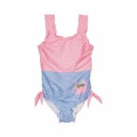 Playshoes badpak Krab Blauw Roze-134-140 - thumbnail