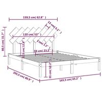 Bedframe massief hout 160x200 cm - thumbnail