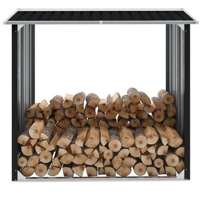 VidaXL Haardhoutschuur 172x91x154 cm gegalvaniseerd staal antraciet VidaXL Haardhoutschuur 172x91x154 cm gegalvaniseerd staal antraciet