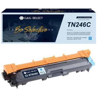 G&G Toner vervangt Brother TN-246C Compatibel Cyaan TN-246C GS-BTN246C G&G Toner vervangt Brother TN-246C Compatibel Cyaan TN-246C GS-BTN246C