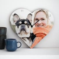 Hardboard wandklok bedrukken - Hartvormig - Groot - thumbnail