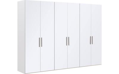 Goossens Kledingkast Easy Storage Ddk, Kledingkast 304 cm breed, 220 cm hoog, 6x glas draaideur
