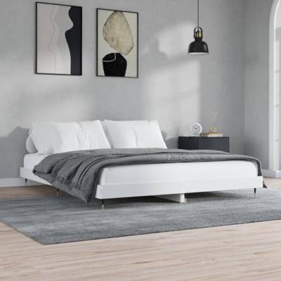Bedframe LED massief hout wit 120x200 cm - thumbnail