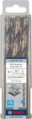 Bosch Accessories 2608585903 HSS Metaal-spiraalboor 12 mm Gezamenlijke lengte 151 mm Kobalt DIN 338 Cilinderschacht 5 stuk(s) Bosch Accessories 2608585903 HSS Metaal-spiraalboor 12 mm Gezamenlijke lengte 151 mm Kobalt DIN 338 Cilinderschacht 5 stuk(s)