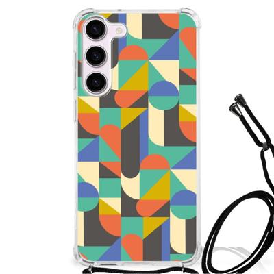 Samsung Galaxy S23 Doorzichtige Silicone Hoesje Funky Retro Samsung Galaxy S23 Doorzichtige Silicone Hoesje Funky Retro