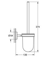 GROHE Bau Cosmopolitan Toiletborstelhouder - wandmontage - rond - open - chroom 40463001 - thumbnail