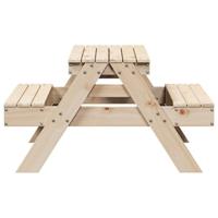 Picknicktafel voor kinderen 88x97x52 cm massief grenenhout - thumbnail