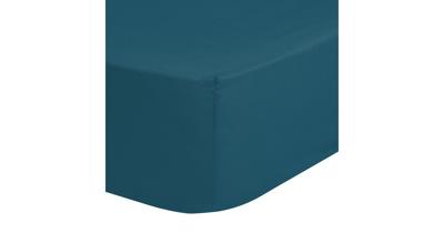 HIP Hoeslaken, Petrol - (90x200 cm) - Katoen Satijn