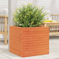 VidaXL Plantenbak 50x50x46 cm massief grenenhout wasbruin - thumbnail
