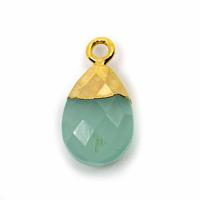 Edelsteenhanger Aqua Chalcedoon Peertje (10 mm) - thumbnail
