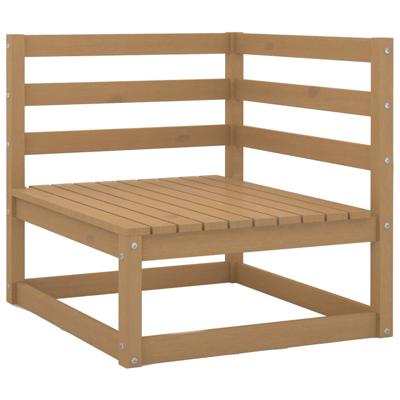 8-delige Loungeset massief grenenhout honingbruin - thumbnail