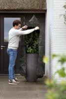 Capi plantenhoes groot 150x250 cm grijze print - thumbnail